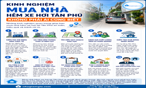 Kinh Nghiệm Mua Nhà Hẻm Xe Hơi Tân Phú Không Phải Ai Cũng Biết